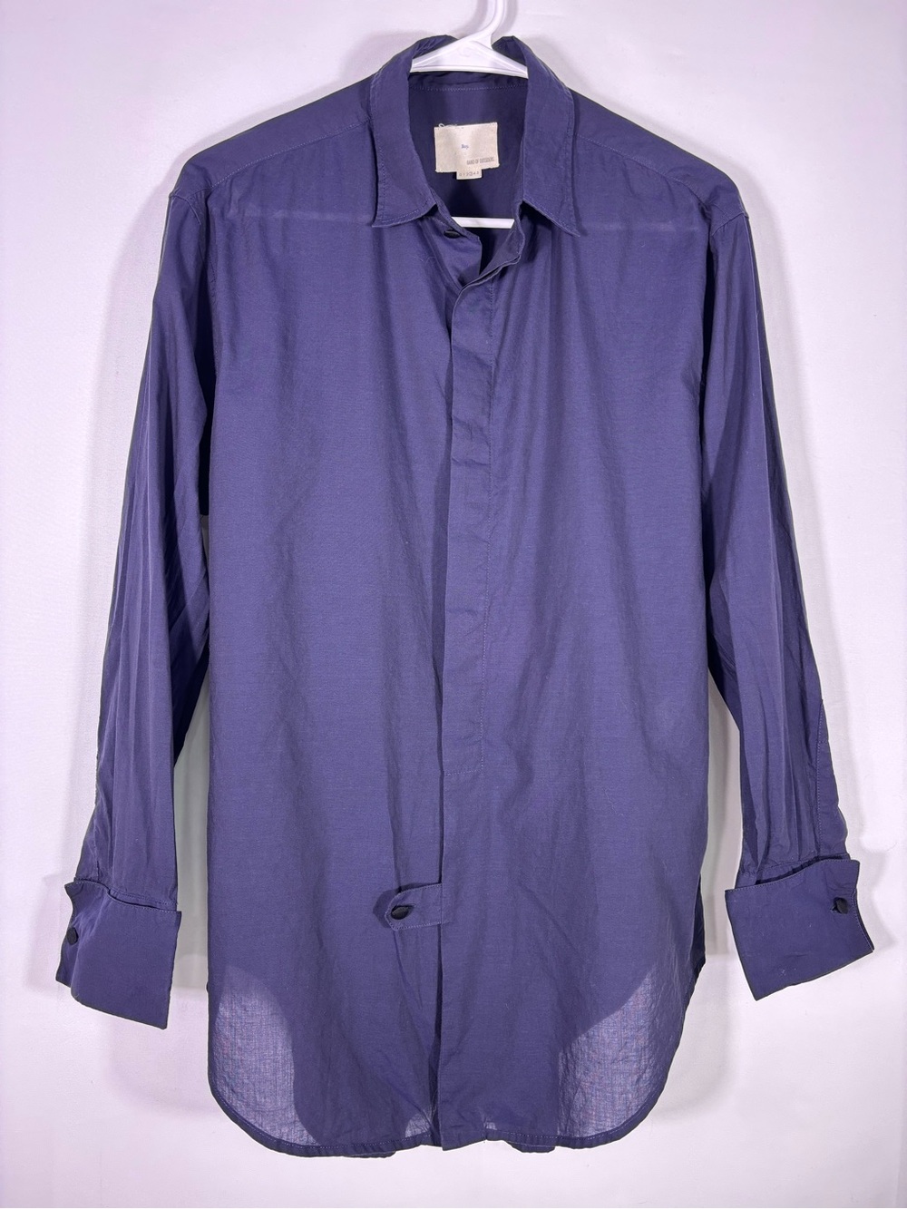 Band of Outsiders Boy Shirt Blue Cotton Made Italy Designer Size 3 Large